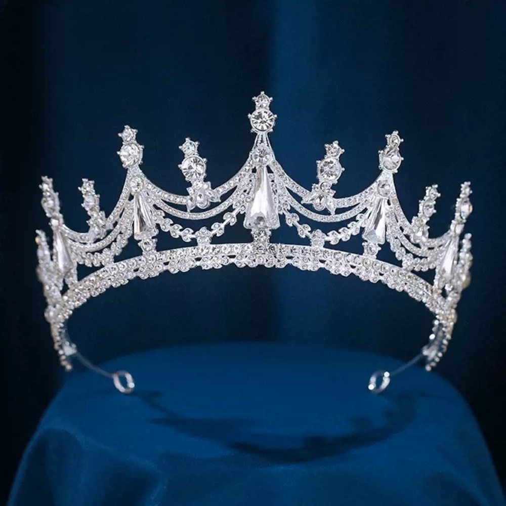 Silver Crystal Bridal Tiara Crown
